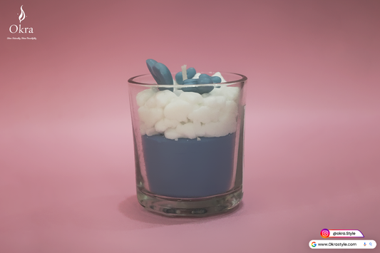 cupcake cloudy heart candle