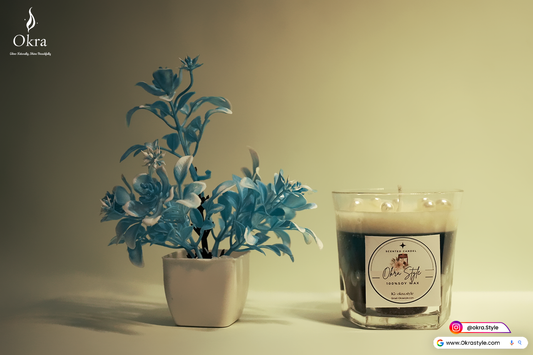 Sparkle blue sea candle