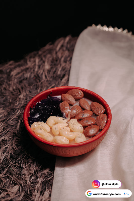 Dry fruit bowl candle