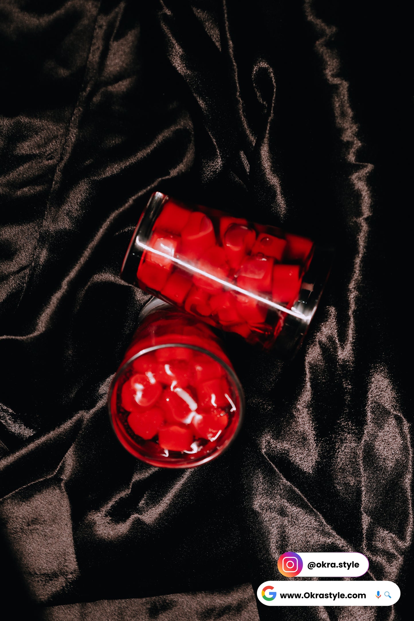 Crimson Heartlight candle