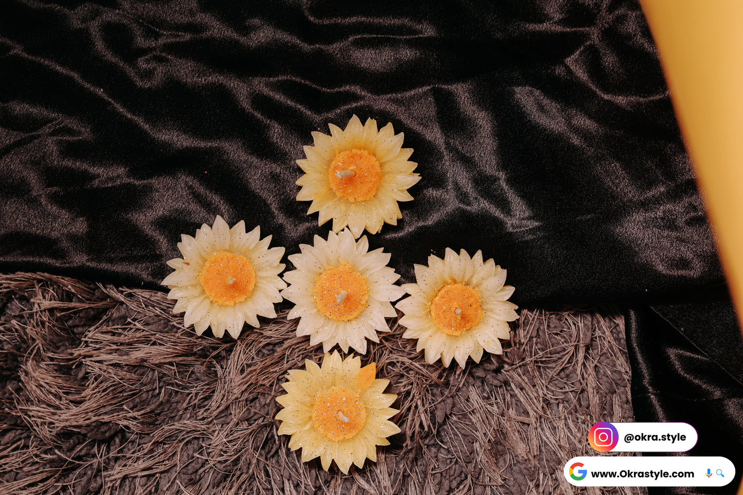 sunflower scented candle - pack of 6