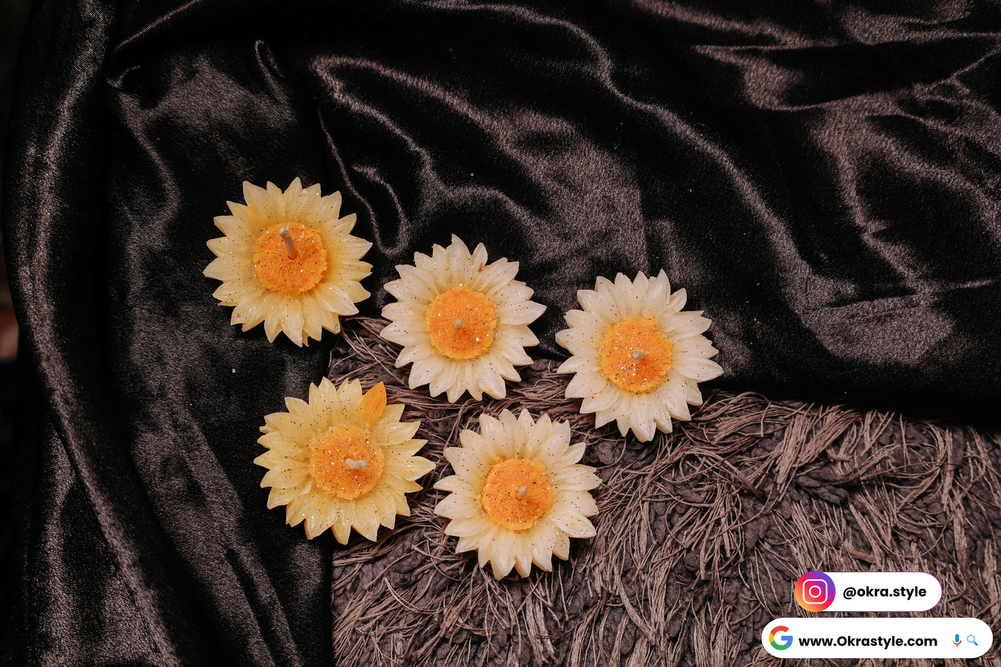 sunflower scented candle - pack of 6