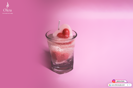 Double Heart candle