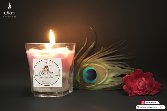 Strawberry latte candle