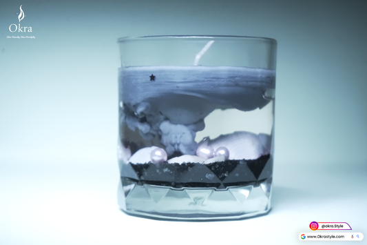 Upside down mountain candle
