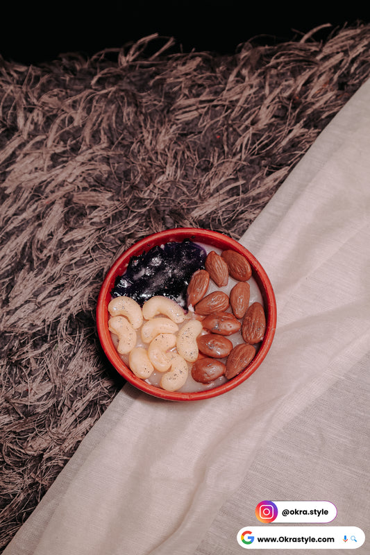 Dry fruit bowl candle
