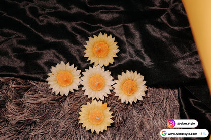 sunflower scented candle - pack of 6