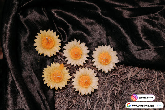 sunflower scented candle - pack of 6